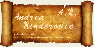 Andrea Minderović vizit kartica